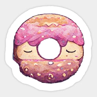 Sleeping Donut #2 by dozydonut Sticker
